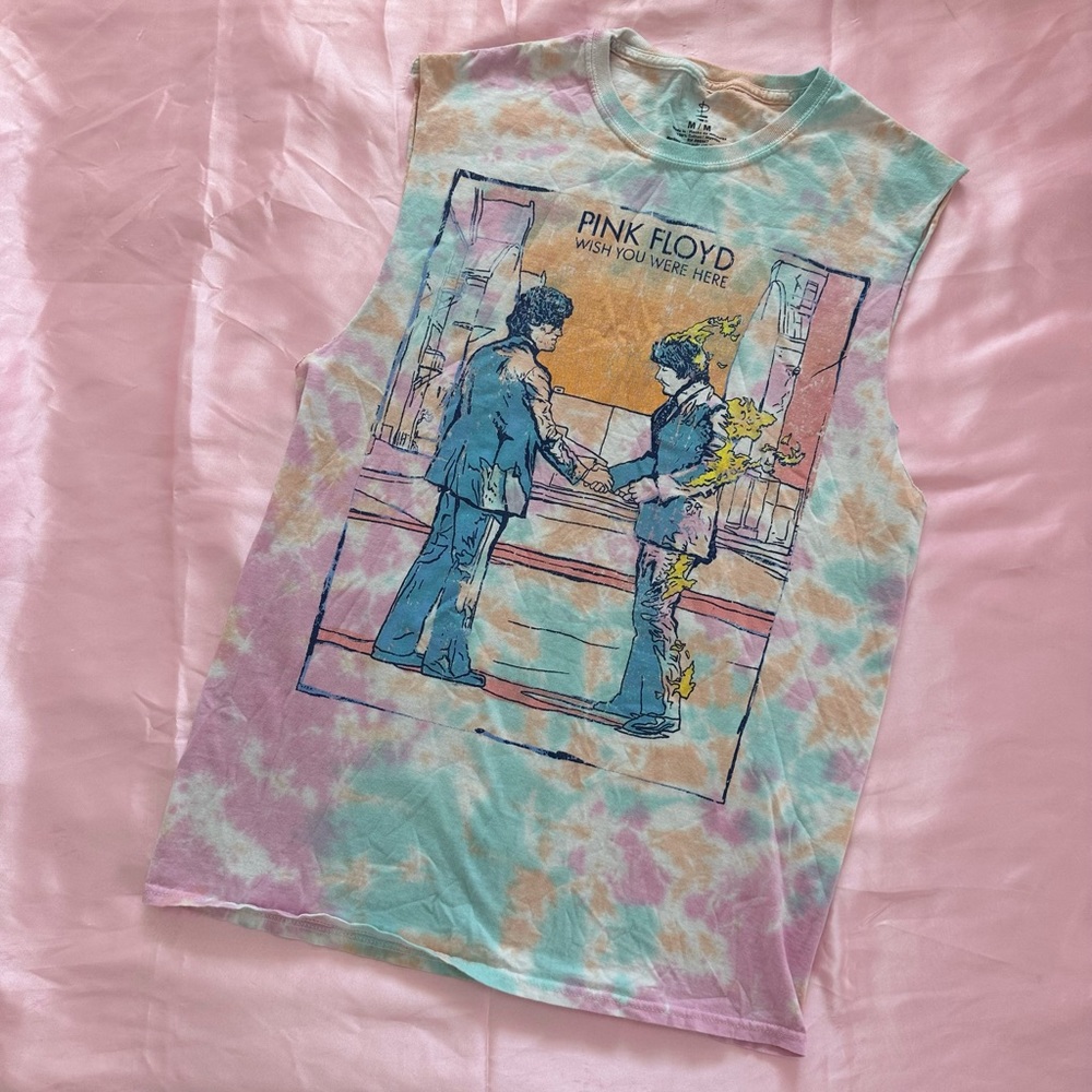 Tye-Dye Pink Floyd "Wish You Were Here" Muscle T-Shirt